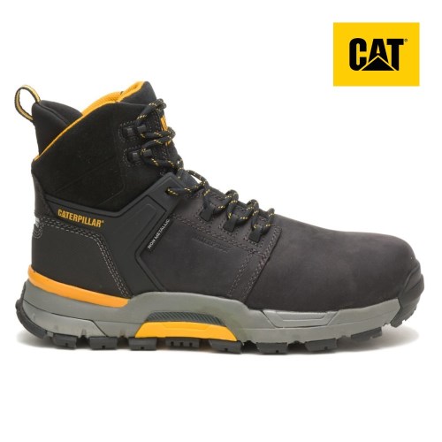CAT Edge Waterproof Nano Toe Men's Work Boots Chocolate/Black (AU J-974) Australia